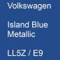 Preview: Volkswagen, Island Blue Metallic, LL5Z / E9.